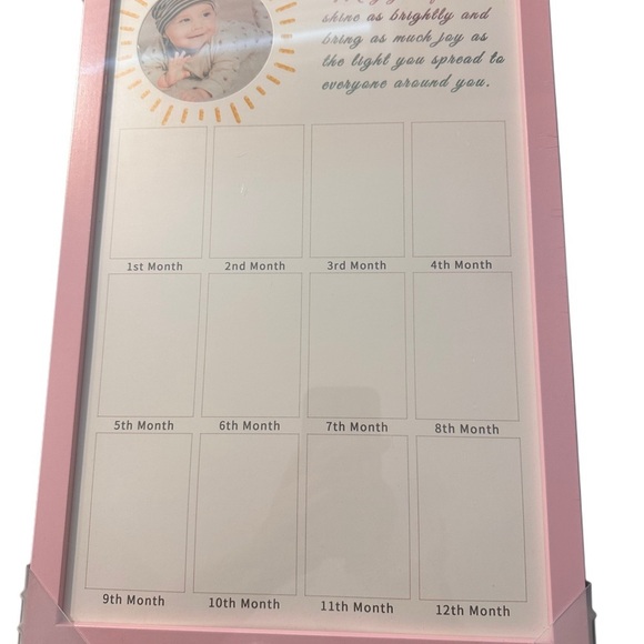 NEW Frame for Baby 1st Birthday: First Birthday Decorative Picture Frame Pink - Picture 8 of 8